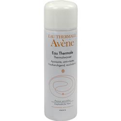 Weiße Sprühflasche mit orangefarbenem Avène-Logo und Aufschrift "Thermalwasser".